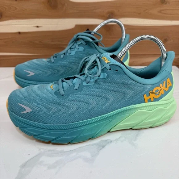 Hoka One One Arahi 6 Men's Running Shoes Walking Gym Size 9.5D Ocean Mist Lime - Picture 2 of 13